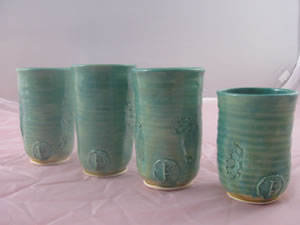 Fossil Imprinted Carib Blue Tumblers